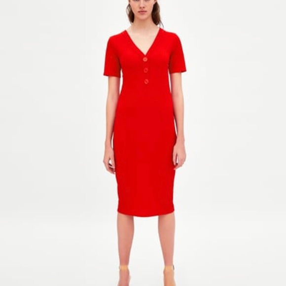 Zara midi button dress - Picture 1 of 3